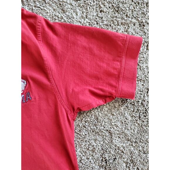 VTG Alabama Crimson Tide Executive Polo Shirt Mens Medium Red Logo Short Sleeve - Picture 4 of 7